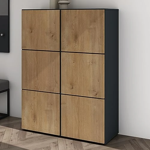 Offerta a tempo: Mai & Mai Scarpiera Portascarpe 90x36x120cm, Porta Scarpe Armadio Scaffale Portascarpe 6 Ante + 12 Scomparti per Ingresso Soggiorno, Camera da Letto Schuhschrank02, Antracite opaco+Marrone chiaro - 0.00% da 309.99 € a 309.99 €