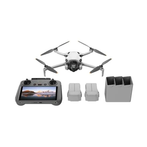 Offerta a tempo: DJI Mini 4 Pro Fly More Combo con DJI RC 2 (radiocomando con schermo), mini drone con telecamera, meno di 249 g, autonomia di volo di 34 minuti, 2 batterie extra, C0 — 26% da 1129,00 € a 838,19 €