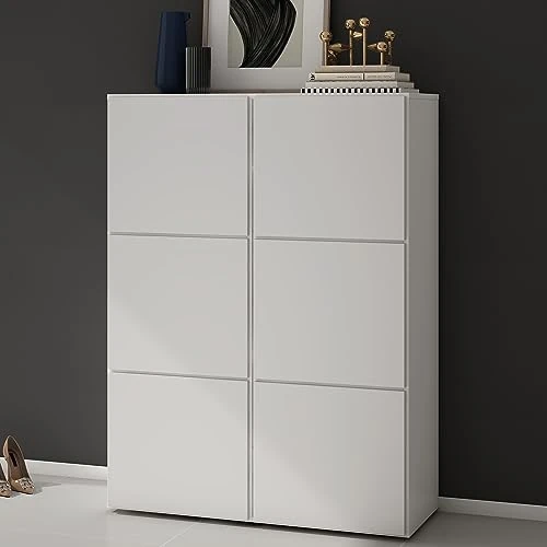 Offerta a tempo: doporro Scarpiera Ingresso Salvaspazio 90x36x120 cm con 12 Ripiani in Legno Bianco Opaco, Mobile Porta Scarpe Componibile Multiuso per Corridoio o Camera - 0.00% da 309.99 € a 309.99 €