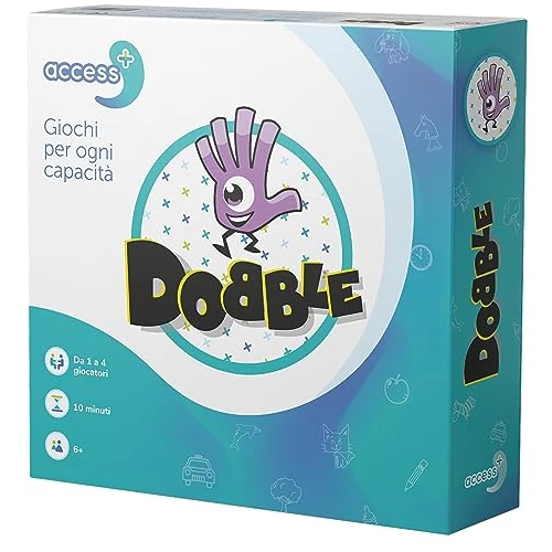 Asmodee - Dobble Access +, Board Game Designed for People with Cognitive Disorders, 1-4 Players, 6+ Years, Italian Edition, ACSDOB01IT