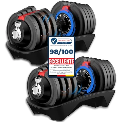 Limited-time offer: DH FitLife 18kg Adjustable Dumbbells 1.5 to 18kg with 12 Weights in 1, Dumbbell Set for Men and Women, Space-Saving Dumbbells for Home Gym & Strength Training (Pair, 2 x 18kg) from 195.00 £ to 195.00 £ (save 0.00%)