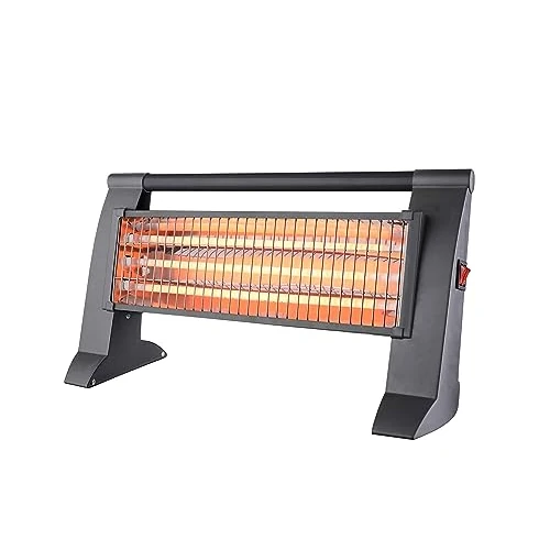 Quartz Stove 3 Power 400/800/1200W Anti-Tip Device Safety Grille Grey