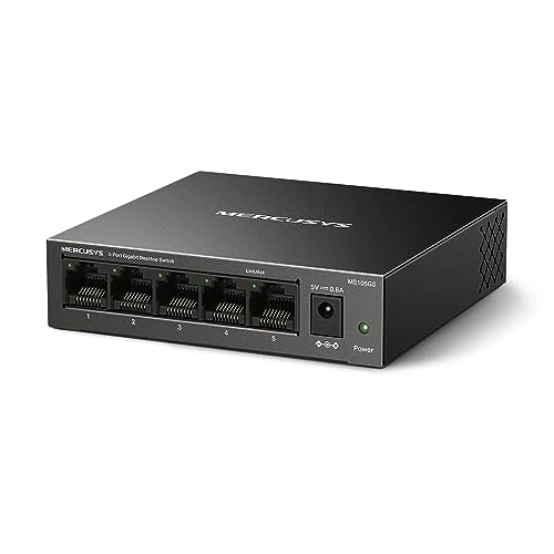 Oferta limitada: Mercusys MS105GS - Switch Gigabit de 5 Puertos, Caja de Metal Duradero, Conectar y Usar, Ahorro de Energía de 9.99 EUR a 8.99 EUR (ahorro 10%)