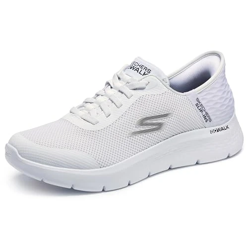 Skechers Men's Free Slip-ins Go Walk Flex-Hands Up Trainers, Bianco, 41.5 EU