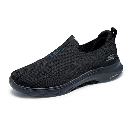 Skechers Go Walk 7, Zapatillas Hombre, Black Textile, 43 EU