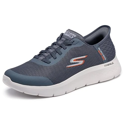 Zeitlich begrenztes Angebot: Skechers Herren Go Walk Flex Hands Up Turnschuhe, Grey Textile/Synthetic, 45.5 EU von 84.95 € auf 63.71 € (25% Rabatt)