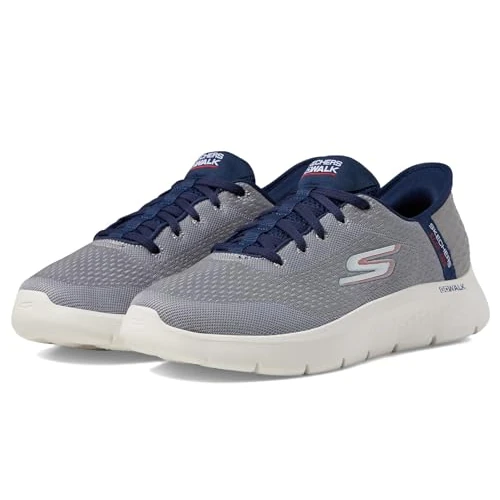 Offerta a tempo: Skechers Go Walk Flex Lucy New World - Scarpe da uomo, Grigio/blu navy, 45 EU - 0.00% da 111.43 € a 111.43 €