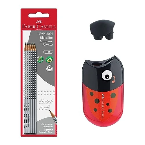 Oferta limitada: Faber-Castell 205078 - Set de escritura con 6 lápices HB y sacapuntas escarabajo, para niños de 11.29 EUR a 11.29 EUR (ahorro 0%)
