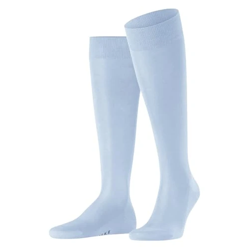 Offerta a tempo: FALKE Tiago M Kh sostenibili cotone filo di Scozia al ginocchio tinta unita 1 paio, Calzini lunghi Uomo, Blu Bluebell 6244, 39-40 - 17% da 25.00 € a 20.71 €