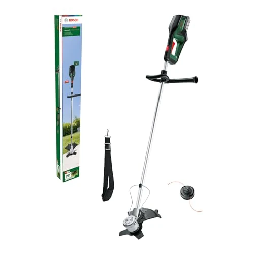 Limited-time offer: Bosch AdvancedBrushCut 36V-23-750 battery trimmer (for demanding brushing tasks; 36 volt system; cutting diameter: 33 cm (thread), 23 cm (blade); 1 x 2.0 Ah battery, charger), Estándar, Green from 459.10 GBP to 459.10 GBP (save 0%)