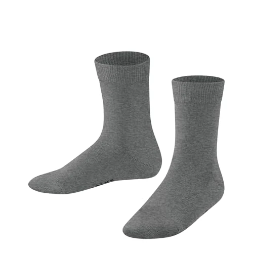 Offerta a tempo: FALKE Family K So Cotone Sostenibile Tinta Unita, Calzini Unisex - Bambini e ragazzi, Grigio Light Grey Melange 3390, 39-42 - 0.00% da 9.00 € a 9.00 €