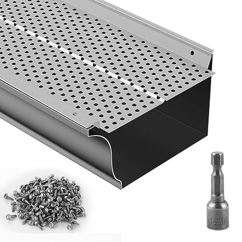 Zeitlich begrenztes Angebot: VEVOR Dachrinnenschutz, 152 mm Breite, Aluminium-Blattfilter, Dachrinnenabdeckung zum Selbermachen, 26 Stück, 264 cm Gesamtlänge, 4 mm Lochdurchmesser und 0,5 mm dick. Raptor Dachrinnenschutz von 170.90 € auf 63.90 € (62.61% R