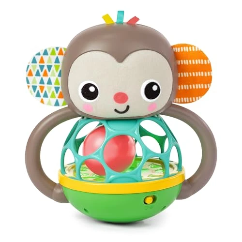 Offerta a tempo: Bright Starts, Giocattolo multisensoriale Musicale Luminoso con sonaglio Grab & Giggle Monkey, Tecnologia Oball Facili da afferrare, 6+ Mesi, Unisex - 0.00% da 19.00 € a 19.00 €