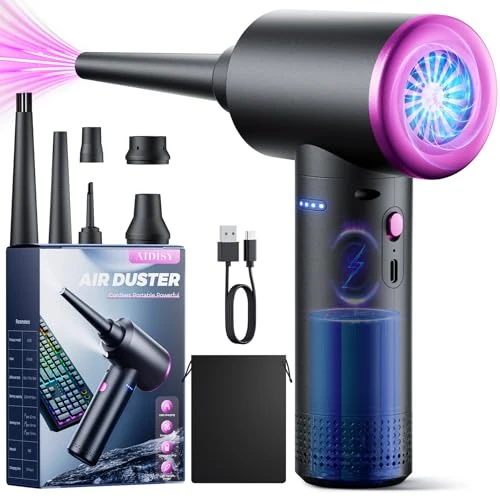 Limited-time offer: Compressed Air Blower - 100000 RPM Compressed Air Spray with 9000mAh Battery, 3 Speed Vacuum Cleaner Keypad Cleaning Kit with LED Light for PC Cleaning from 39.99 £ to 39.99 £ (save 0.0%)