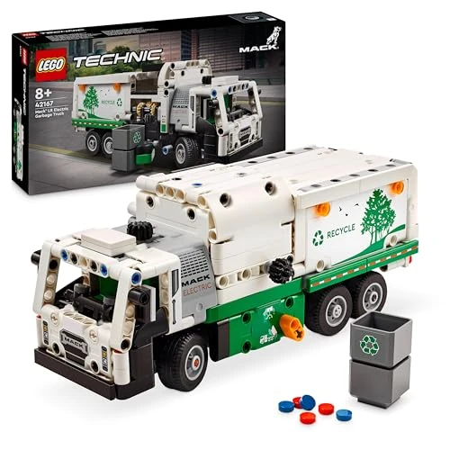 Offre limitée : LEGO Technic Mack LR Electric Camion Poubelle, Jouet de Camion Électrique, Véhicule de Recyclage, Cadeau pour Garçons et Filles Dès 8 Ans, avec Accessoires 42167 de 34.99 EUR à 22.30 EUR (remise 36%)