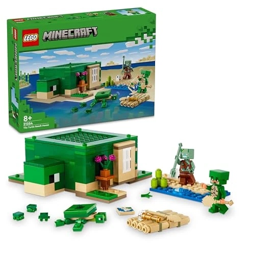 Offre limitée : LEGO Minecraft La Maison de la Plage de la Tortue - Jouet avec Figurines d'animaux & Mobs - Accessoires Dont Une Table de Fabrication - Cadeau pour Gamer, Garçon ou Fille dès 8 Ans 21254 de 26.99 EUR à 19.99 EUR (remise 26%)