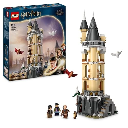 Oferta ograniczona: LEGO Harry Potter Sowiarnia w Hogwarcie, Zabawka Konstrukcyjna dla 8-latki, Dziewczynki i Chłopca, do Odgrywania Ról, 3 Minifigurki i 4 Figurki Sowy, Prezent dla Dzieci i Fanów Wizarding World 76430 z 253.99 PLN na 253.99 PLN (zniżka 0%)
