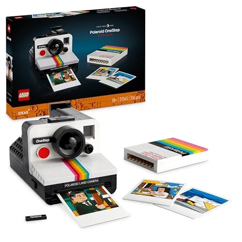 LEGO Ideas Polaroid OneStep SX-70 camera Bouwpakket voor Volwassenen, Vintage Model voor Fotografieliefhebbers, Creatieve Hobby, Cadeau voor Haar en Hem, Vrouwen en Mannen 21345