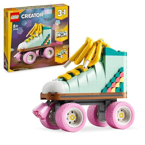 Offerta a tempo: LEGO Creator 3 in 1 Pattino a Rotelle Retrò Giocattolo - Si Trasforma in un Mini Skateboard o in una Radio Boom Box - Regalo Creativo per Bambine e Bambini da 8 Anni in su - 31148 — 23% da 29,99 € a 23,00 €