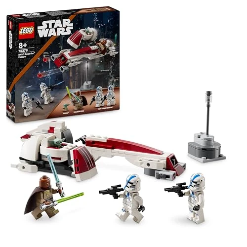 Offre limitée : LEGO Star Wars : The Mandalorian L’évasion en Speeder BARC Set de Construction pour Enfants - Moto avec Side-Car à Construire, Inclut Kelleran Beq et Grogu, Un Cadeau pour Les Enfants dès 8 Ans 75378 de 29.99 EUR à 19.99 EUR (remise 33%)