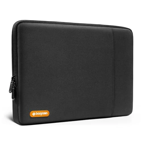 Oferta limitada: Bagasin Funda para Portátil 14 Pulgadas, Compatible con HP, Lenovo, DELL, ASUS, Acer, HP Stream, DELL Latitude, Lenovo IdeaPad – Estuche Vertical de Poliéster con Bolsillo – Negro de 17.99 EUR a 17.99 EUR (ahorro 0%)