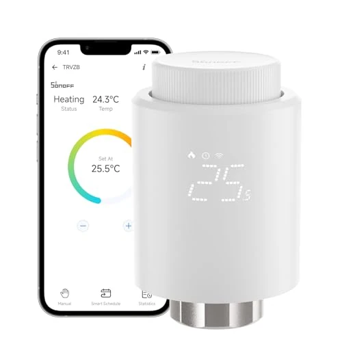 Limited offer: SONOFF Zigbee Thermostatic Radiator Valve, TRVZB, Add-On Smart Radiator Valve For Smart Home Control, Easy Installation, Save Heating Costs, Works With Alexa, Google Home from 34.91 EUR to 23.74 EUR (save 32%)