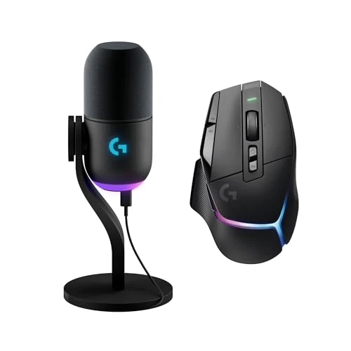 Offerta a tempo: Logitech G Yeti GX Dynamic RGB Gaming Microphone with LIGHTSYNC G502 X PLUS Mouse Gaming Wireless LIGHTSPEED RGB - Nero - 33% da 279.98 € a 186.48 €