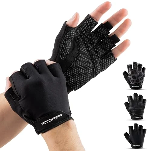 Limitiertes Angebot: Fitgriff® Trainingshandschuhe für Damen und Herren - Fitness Handschuhe für Krafttraining, Kraftsport, Training, Gym, Workout, Lifting Gloves (Black, 6) von 10.99 EUR auf 10.99 EUR (Spare 0%)
