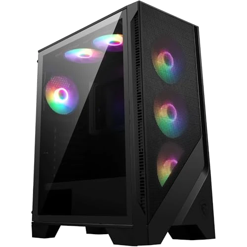 Offerta a tempo: MSI MAG Forge 120A Airflow Case PC Mid Tower ATX, Micro-ATX & Mini-ITX, Vetro temperato, Pannello frontale mesh, 6 ventole Auto-RGB da 120 mm, Filtro antipolvere magnetico, Porte USB 3.2 Gen 1 Type-A - 16% da 67.99 € a 56.99 €