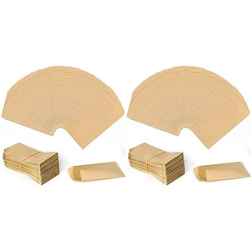 Offre limitée : Carehabi - Lot de 200 petits sachets plats marron - Mini sacs en papier kraft pour cadeaux d'invités, bijoux, bonbons, cartes de Noël, pièces de monnaie (9 x 13 cm) de 17.98 EUR à 13.64 EUR (remise 24%)