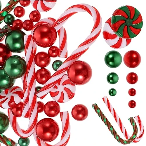 Offerta a tempo: SUPVOX 106 Pezzi Di Perle Galleggianti A Tema Caramelle Natalizie Decorazioni Per Riempire Vasi Per Il Matrimonio A Casa Della Decorazione Di Capodanno Natalizio - 45% da 17.90 € a 9.79 €