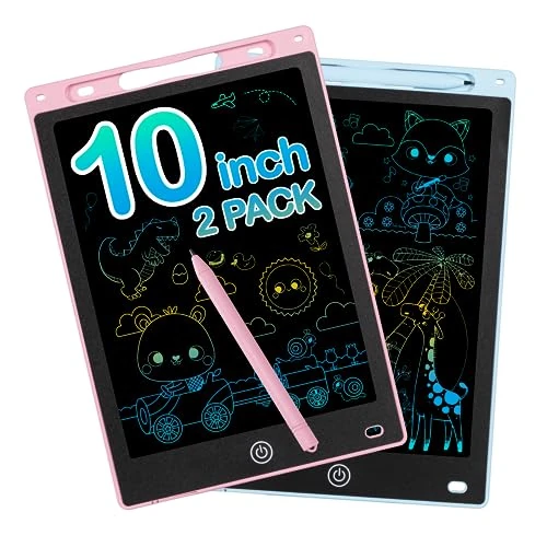 Offerta a tempo: Lavagnetta Cancellabile per Bambini 10 Pollici - Lavagna Magnetica Tavoletta Grafica LCD Colorata Cancellabile 2 Pezzi (Blu+ Rosa) per Regalo Bambini 2-8 Anni - 36% da 23.54 € a 14.99 €
