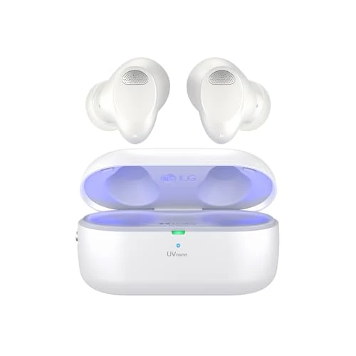 Offerta a tempo: LG Electronics TONE Free T90S Auricolari Bluetooth In-Ear con Dolby Atmos, tecnologia MERIDIAN, cancellazione attiva del rumore (ANC) e igienizzazione UVnano+, Bianco, TONE-T90S.AEUSLWH - 0.00% da 131.67 € a 131.67 €