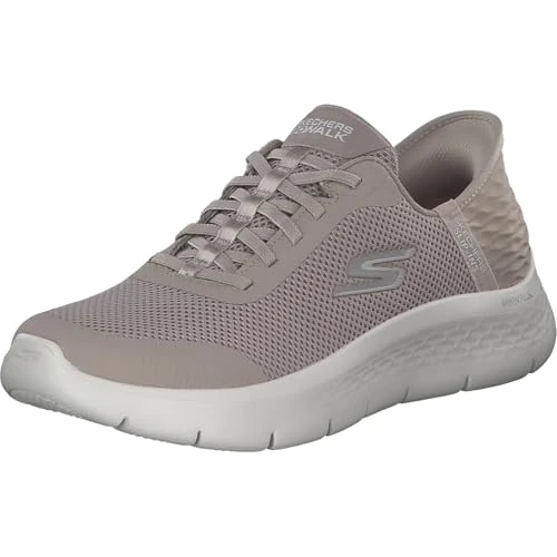 Limitiertes Angebot: Skechers Damen Go Walk Flex Hands Free Slip-ins-Grand Entry Sneaker Sneakers, Taupe, 37 EU von 89.40 EUR auf 53.52 EUR (Spare 40%)