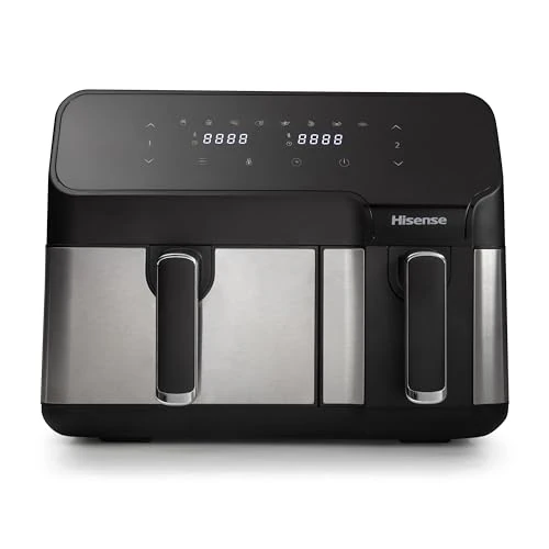 Offerta a tempo: Hisense, HAF2900D, Friggitrice dual 8 programmi automatici, temperatura 80-200°C, 8.6L, potenza massima 1700W, display LED e comandi touch - 50% da 199.99 € a 99.90 €