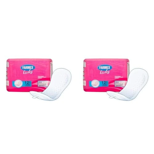 Offre limitée : Farmex Lady NORMAL - Serviette absorbante anti-odeurs pour incontinence légère – Respirante, hypoallergénique et sans latex - Doux et sec pour la peau - 12 pièces (Lot de 2) de 11.36 EUR à 8.24 EUR (remise 27%)