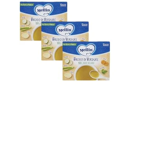 Offerta a tempo: Mellin Brodo Verdure, 10 x 8g (Confezione da 3) - 41% da 17.64 € a 10.35 €