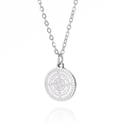 Zeitlich begrenztes Angebot: VASSAGO Kompass Halskette für Männer Frauen Nordstern Kompass Anhänger Halskette Vintage Nautische Graduierung Medaille Schmuck Amulett für Männer von 9.98 € auf 9.98 € (0.0% Rabatt)