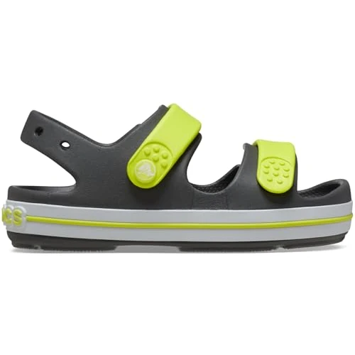 Crocs Crocband Cruiser Sandal K, Sandalias Unisex niños, Slate Grey Acidity, 34/35 EU