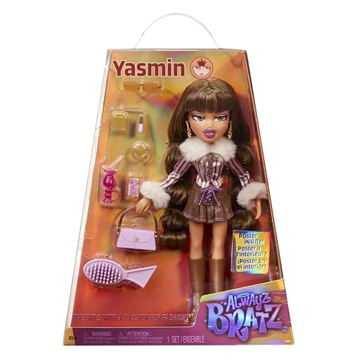Bratz Alwayz Bratz Modepuppe - Yasmin - mit 10 Accessoires und Poster - Kinderspielzeug - Geeignet ab 6 Jahren