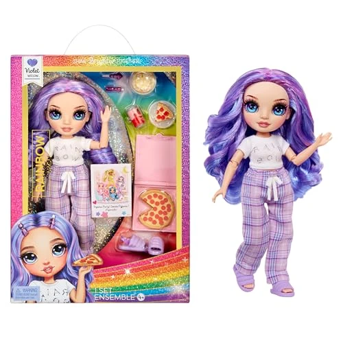 Offre limitée : Rainbow High Junior High PJ Party - Violet (Violet) - Poupée de 22 cm avec Onesie, Chaussons et Accessoires de Jeu - Jouet pour Enfants - Idéal pour Les 4-12 Ans de 13.49 € à 11.50 € (15% de remise)