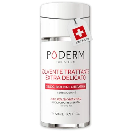 Offerta a tempo: PODERM - SOLVENTE PER UNGHIE EXTRA DELICATO AL TEA TREE - Rimozione Rapida e Semplice dello smalto - Senza acetone - Rafforza e nutre - Ideale per unghie sensibili - 100 ml - Swiss Lab - 5% da 13.90 € a 13.20 €