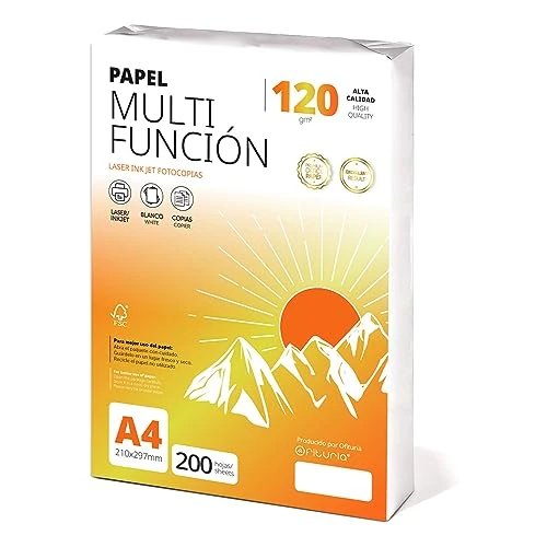 Offerta a tempo: Foglio A4 120 g 200 fogli, carta multiuso per stampante, fogli per stampanti laser e ad iniezione, fotocopiatrice, per uso ufficio, materiale scolastico, confezione di - Ofituria (120 g, 200 h) - 63% da 24.91 € a 9.31 €