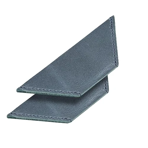 Londo Segnalibri in Vera Pelle (Set 2) - Fatto a Mano - Pelle Pieno Fiore - Elegante & Resistente - Marrone Chiaro