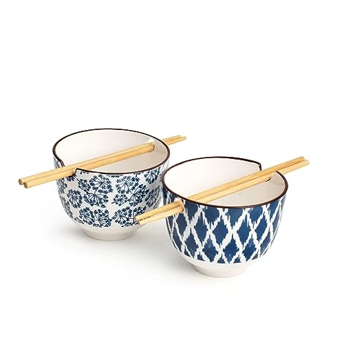 H&H Set 2 Bowl Seta In Porcellana Decorata Cc 560