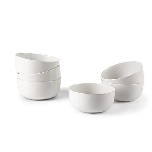 Excelsa Nordic Set of 6 Cups, Ceramic, White, Capacity 625 ml, Matt Effect