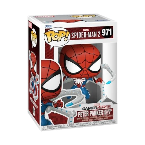 Funko POP! Games: Spider-Man 2- Peter Parker Suit - Spider-Man 2 Video Game - Vinyl-Sammelfigur - Geschenkidee - Offizielle Handelswaren - Spielzeug Für Kinder und Erwachsene - Video Games Fans