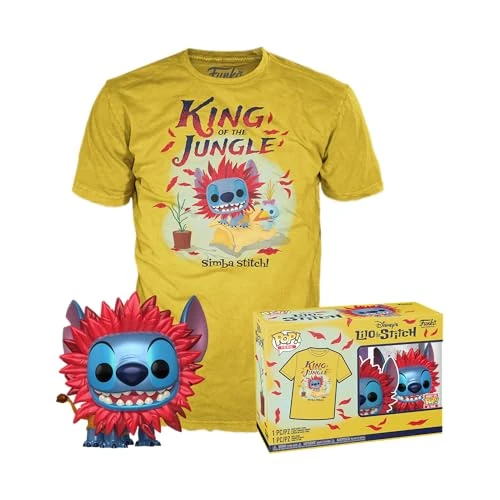 Limited-time offer: Funko POP! & Tee: Stitch Costume - Simba - M - T-Shirt - Clothes With Collectable Vinyl Figure - Gift Idea - Toys and Short Sleeve Top for Adults Unisex Men and Women - Official Merchandise from 16.11 £ to 16.11 £ (save 0.00%)