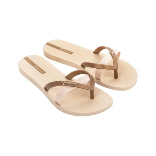 Oferta limitowana: Ipanema Damskie klapki Kirei FEM, beżowe/złote, 40 EU, beżowy złoty, 40 EU z 80.21 zł na 80.21 zł (oszczędź 0.00%)