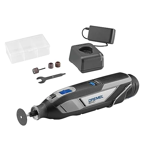 Offerta a tempo: Dremel 8240 Multiutensile a batteria al litio da 12V 2Ah - Utensile rotativo con 5 accessori, velocità variabile 5.000-35.000 giri/min, e tempo di ricarica rapido - 15% da 147.03 € a 124.99 €